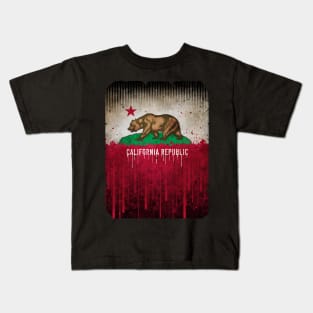 California Bear Flag (vintage Grunge Style) #1 Kids T-Shirt